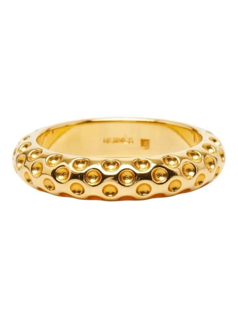 Hermes Dot Motif Scarf Ring Gold Plated - Picture 4 of 6